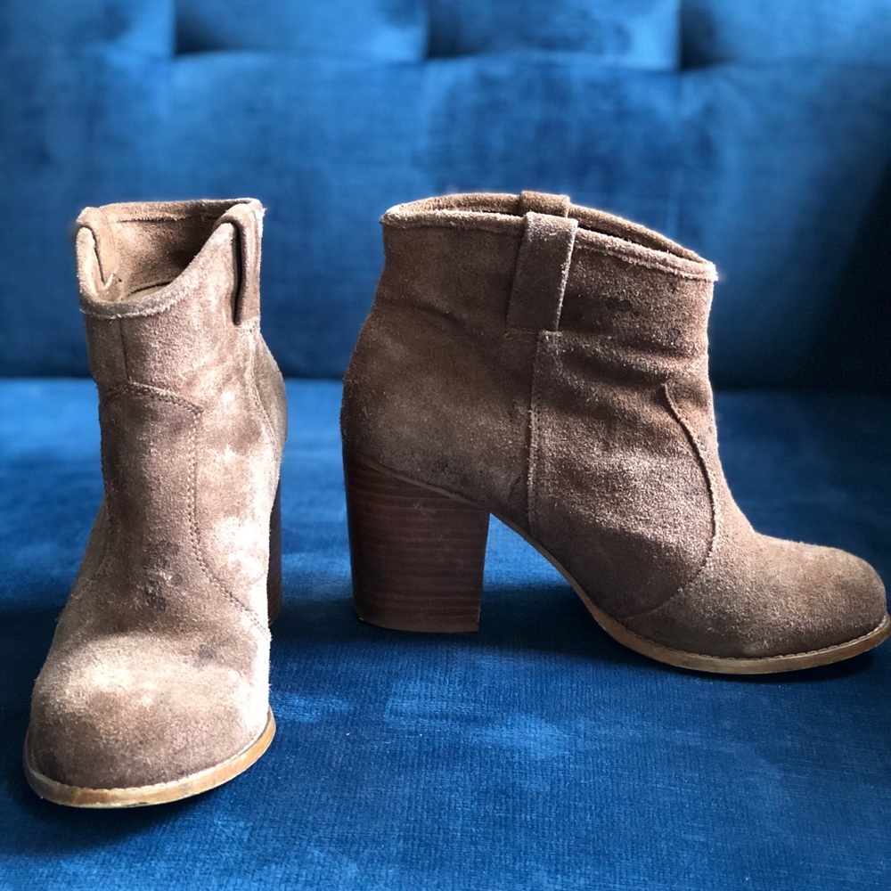 Splendid Suede Western Ankle Booties